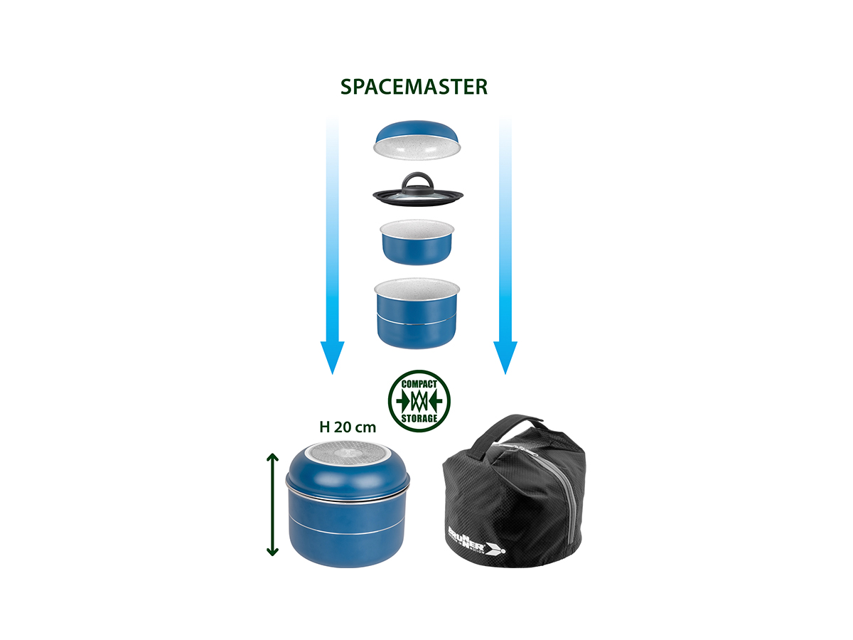 Brunner Carezza Spacemaster Vacublock pannenset - Ø22 cm
