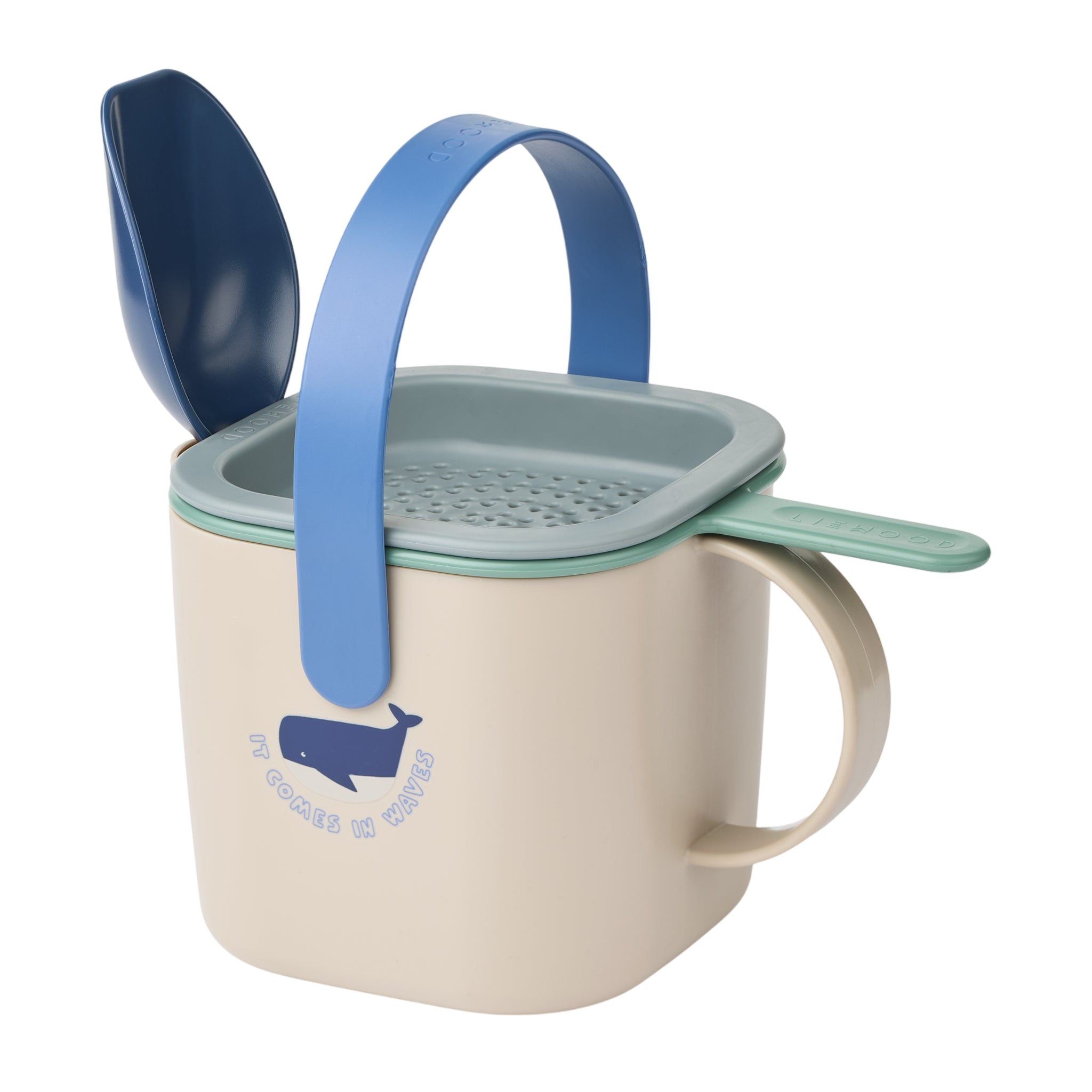 Sandkasten-Set Roald Shark Dove blue