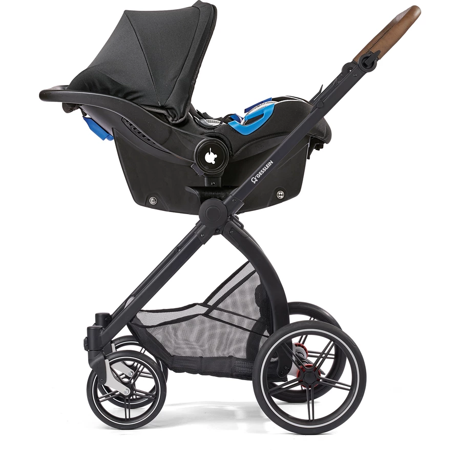 GESSLEIN Kombikinderwagen FX4 Life mit Handbremse, oliv  Blümchen