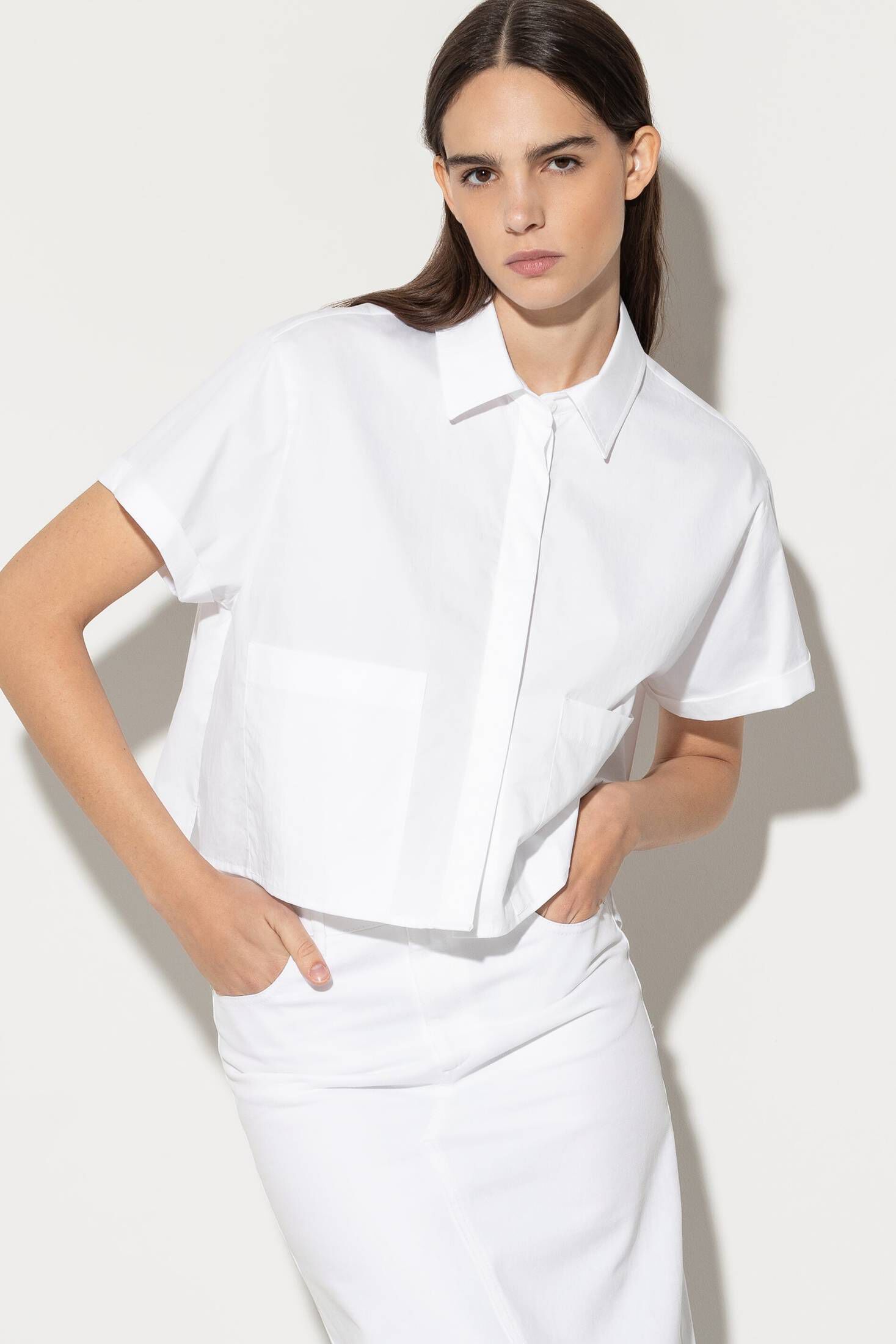 Luisa Cerano| Damen Bluse Kurzarm