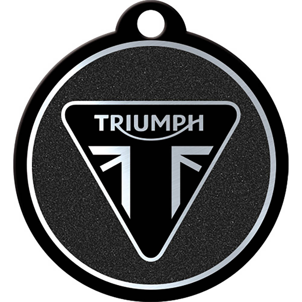 nostalgic art - Porte-clés Triumph - Logo Noir / Gris