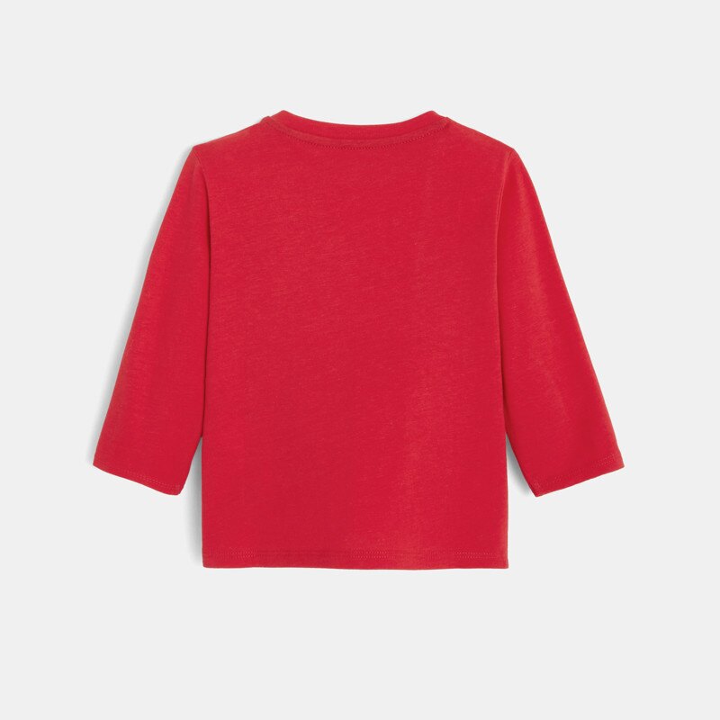 T-shirt couleur à motif animal rouge bébé garçon Rouge
