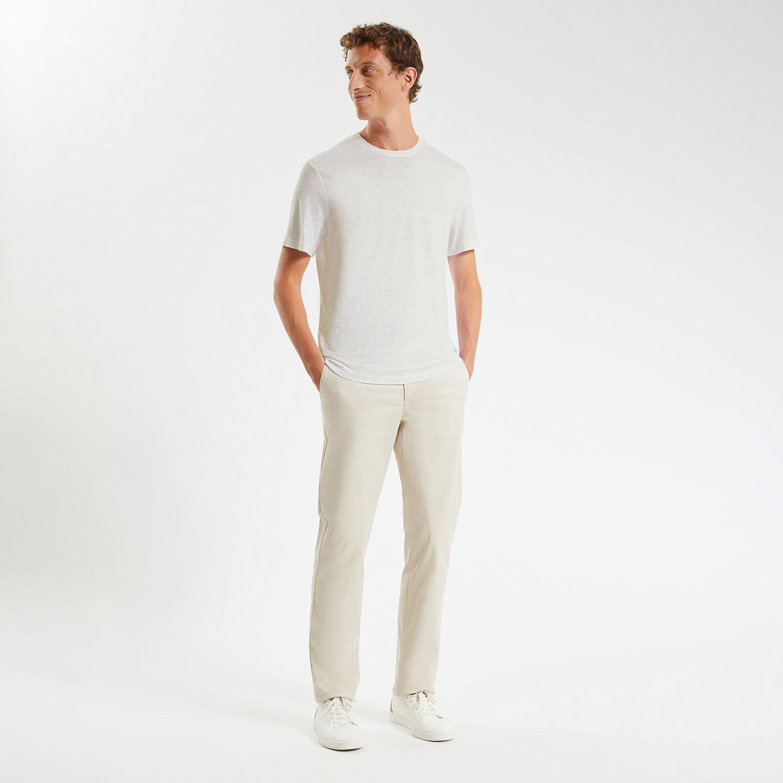 Tee shirt en lin Made in France Blanc