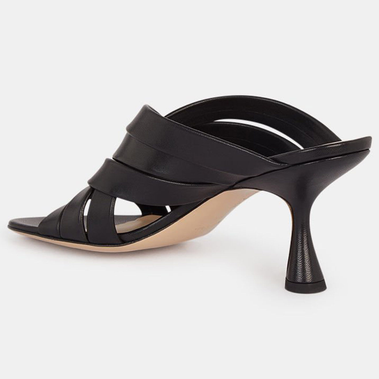 Wandler Mules en Cuir noires - Talon 7 cm