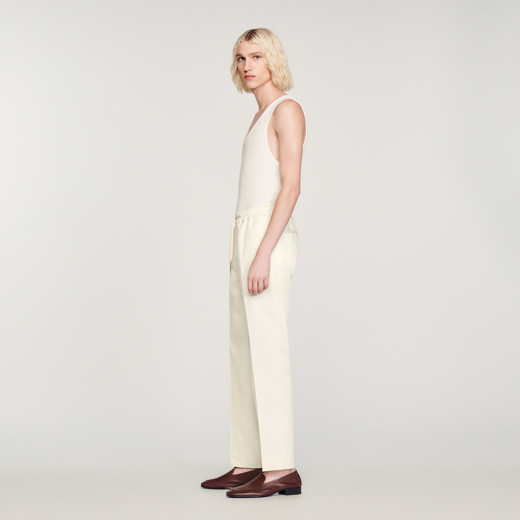 Pantalon droit elastique