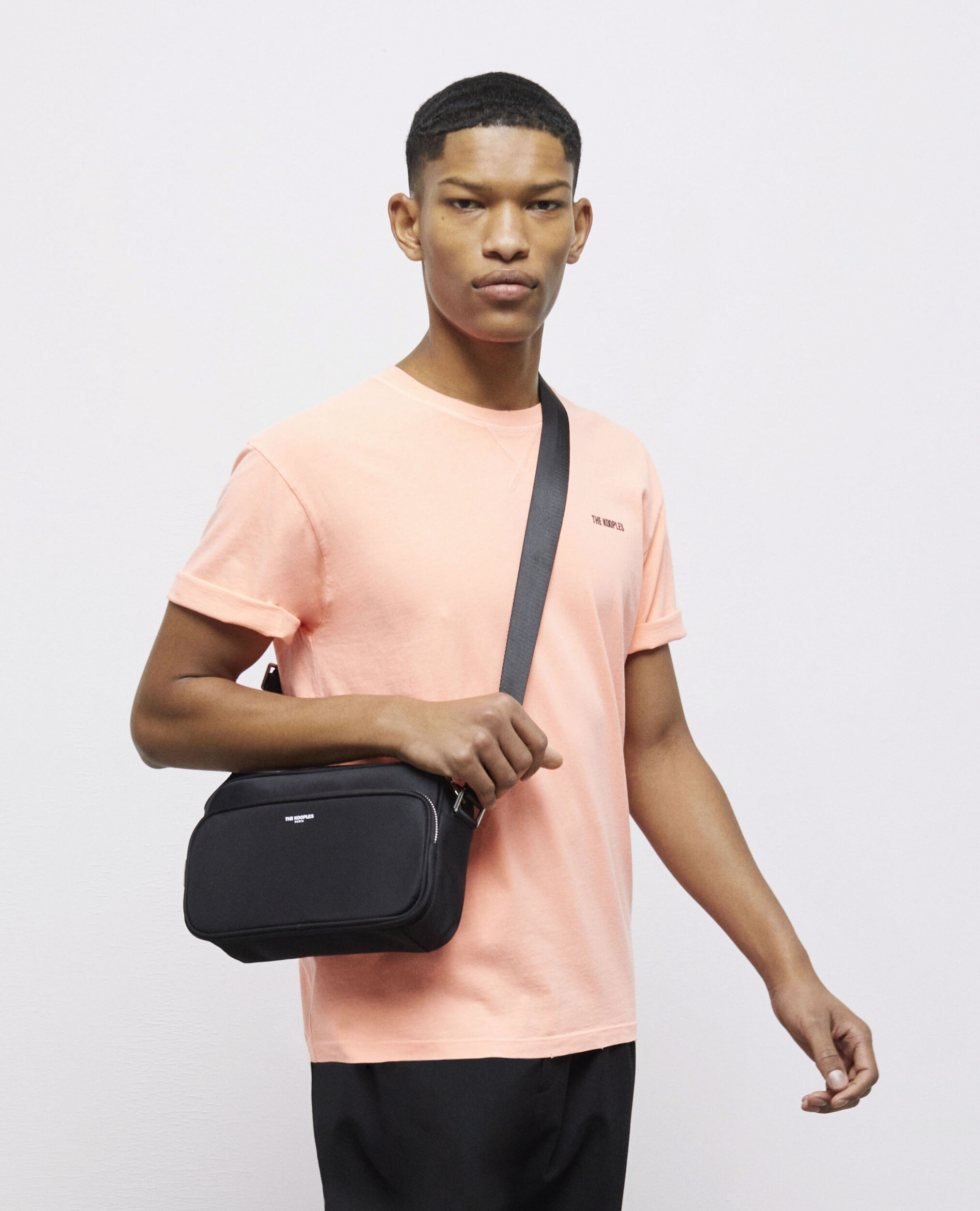 T-shirt orange fluo avec logo