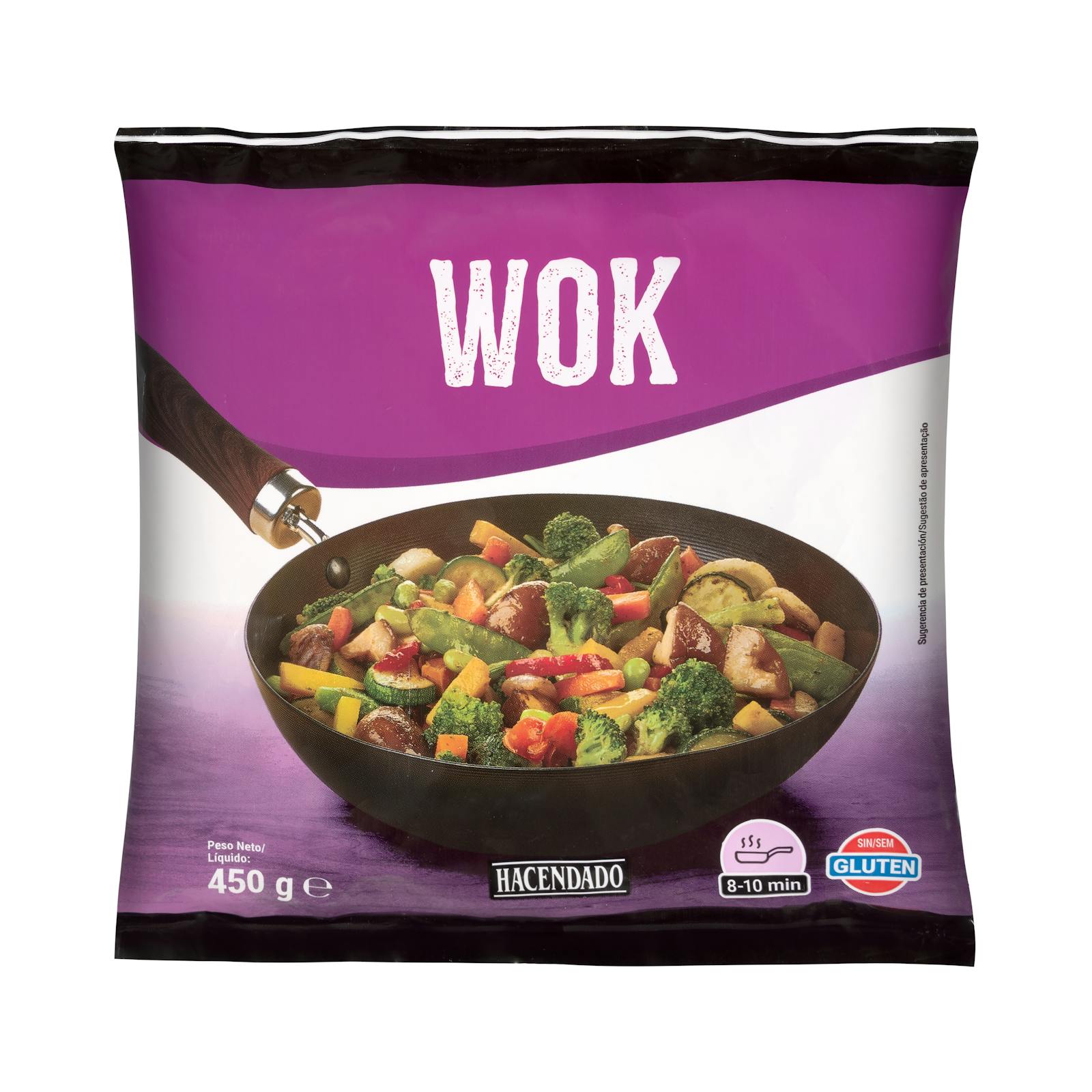 Wok de légumes surgelés Hacendado