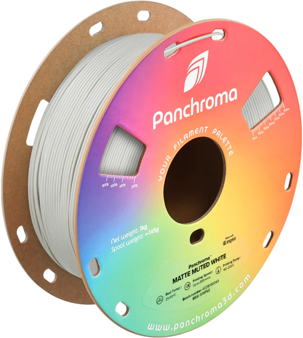 Polymaker  Panchroma™ PLA Matte Muted White, 1,75 mm / 1000 g    Matte Eleganz in Army Muted White