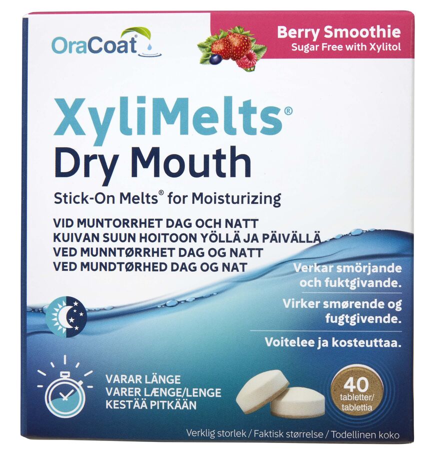XyliMelts klebetabletter berry smoothie 40 stk
