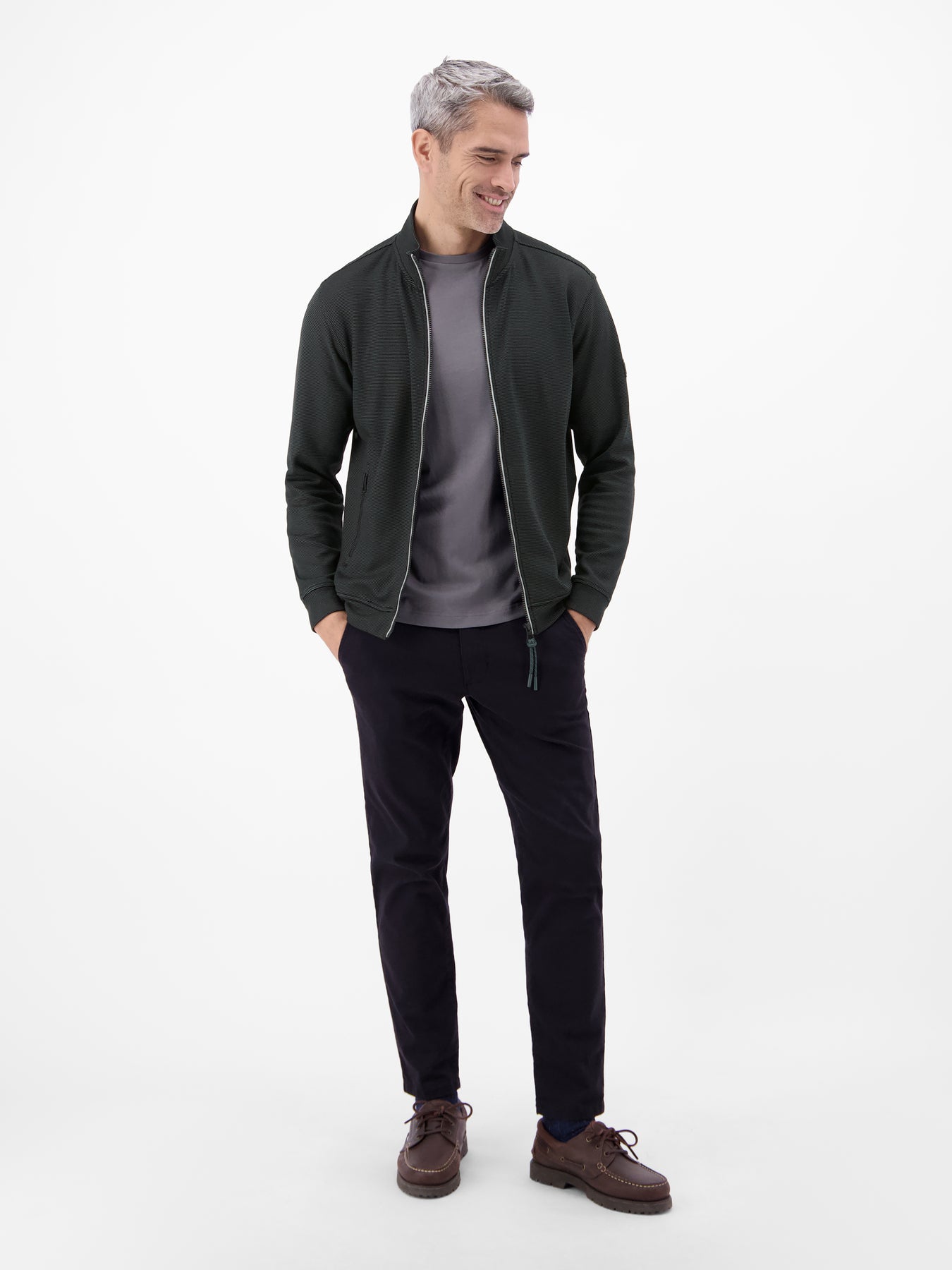 Sweatjacke aus Baumwollmischgewebe