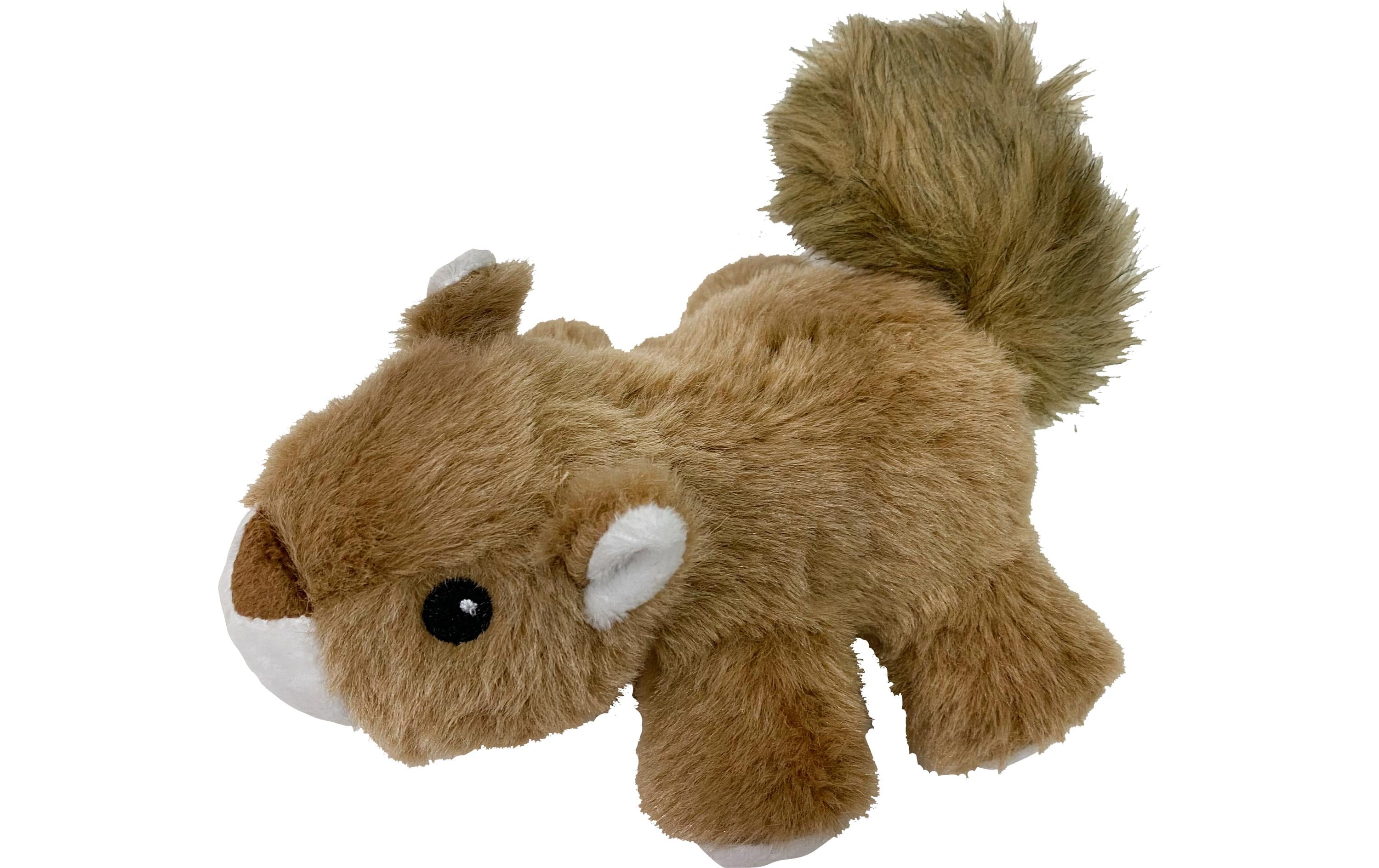 Hunde-Spielzeug Flingerz Furry Eichhörnchen, Braun/GrünWurf-Hundespielzeug