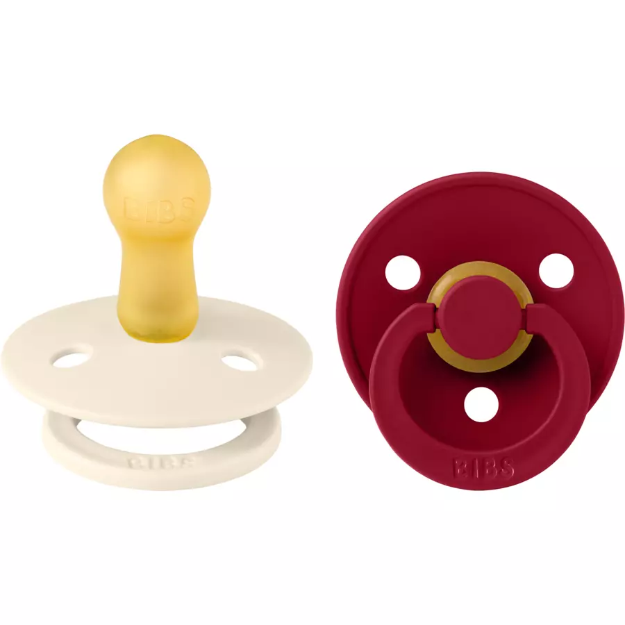 BIBS® Schnuller Colour IvoryRuby 6-18 Monate, 2 Stk.