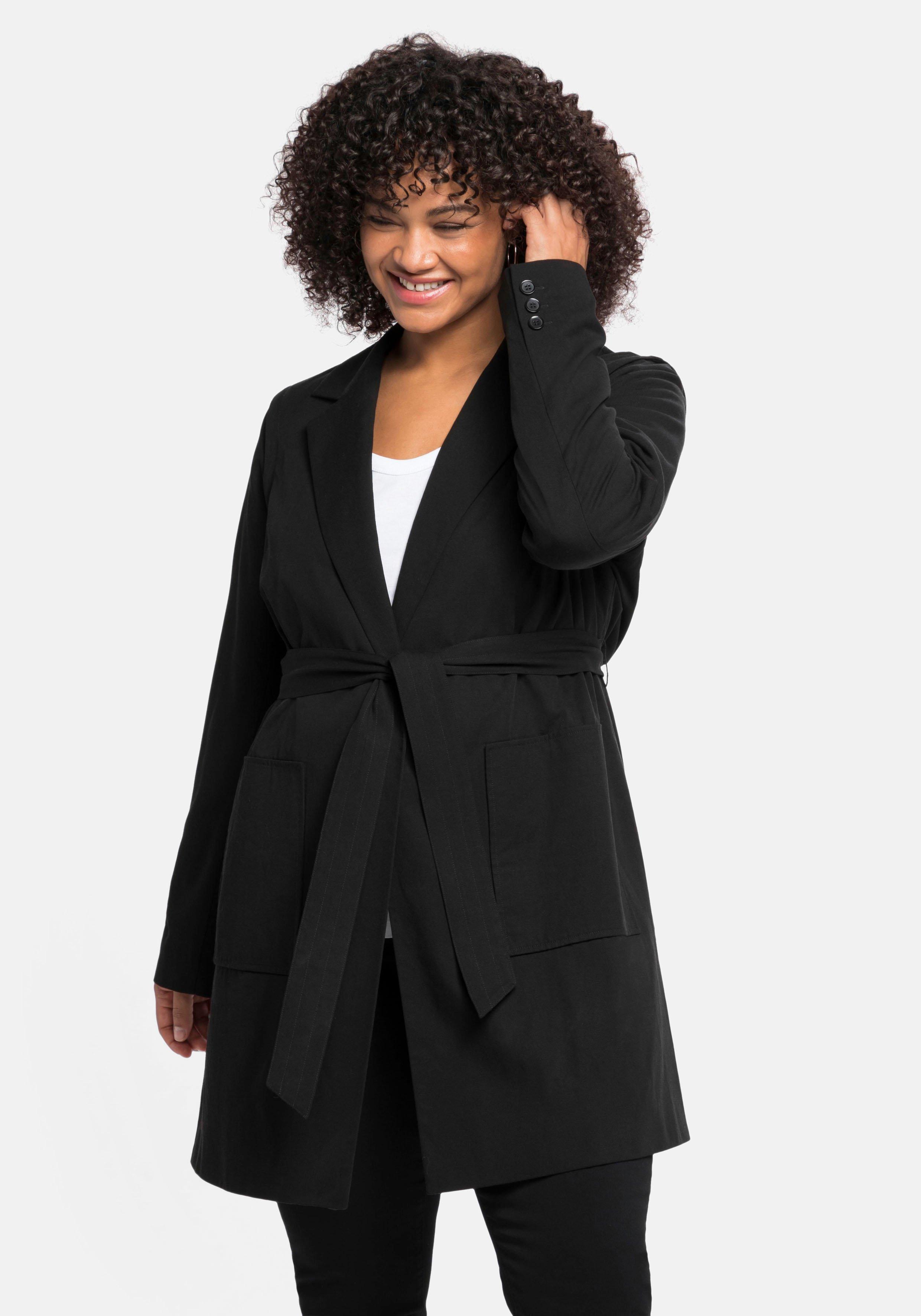Longblazer mit abnehmbaren Ärmeln