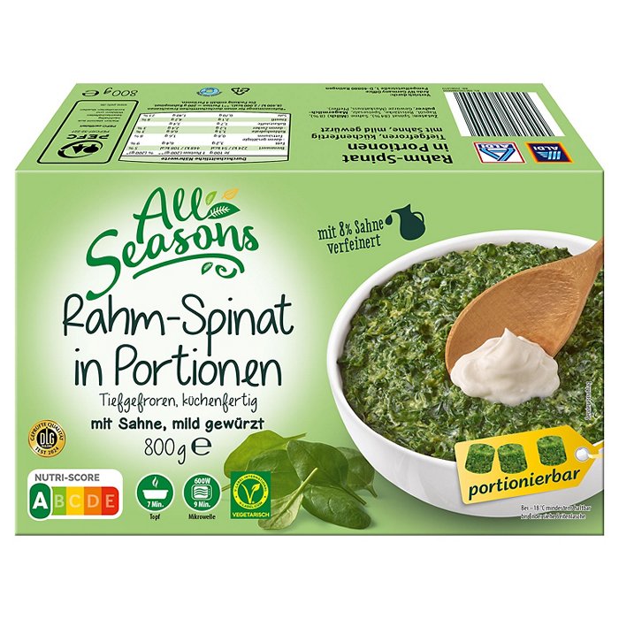 ALL SEASONS Rahmspinat-Minis 800 g