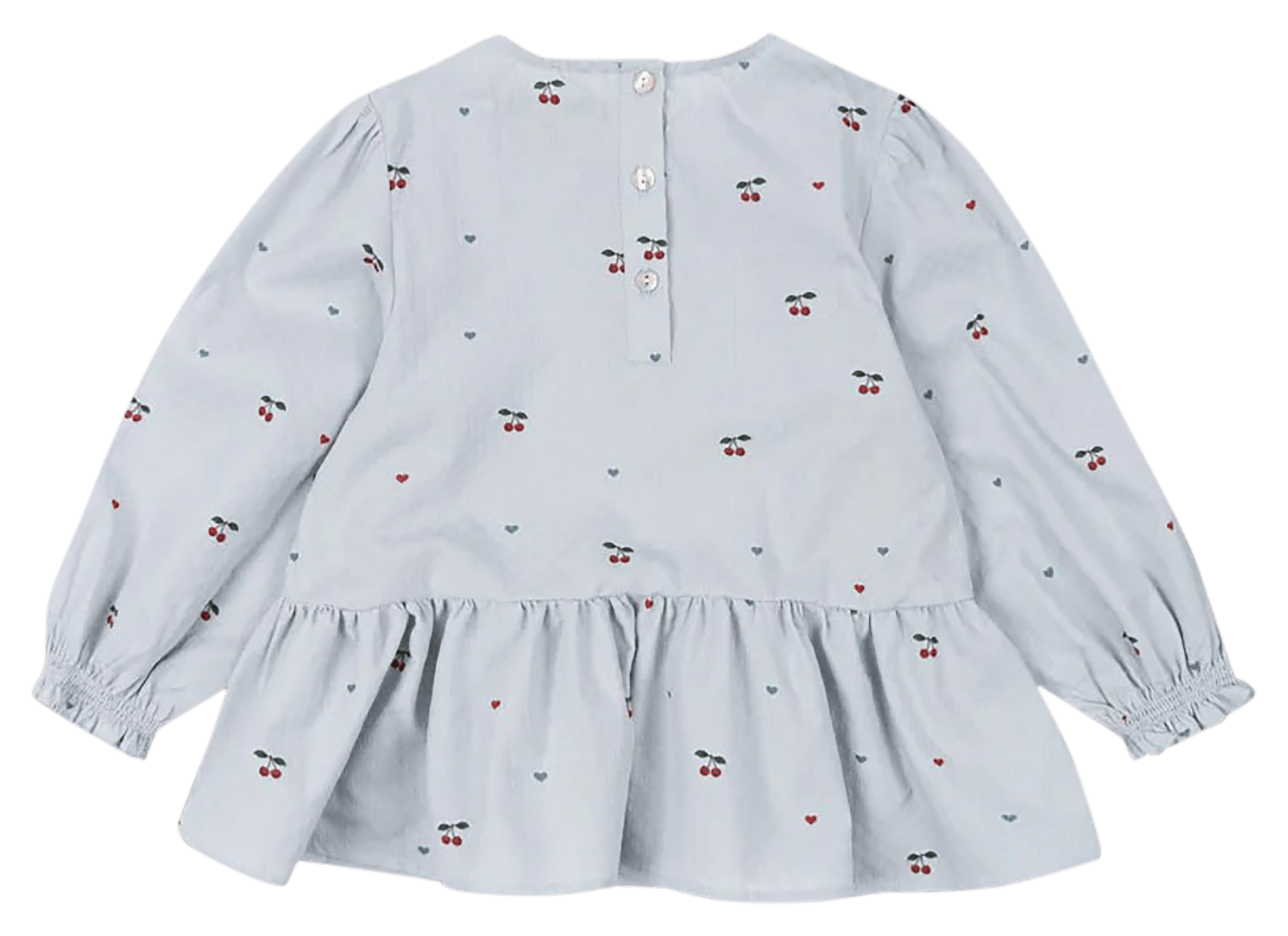 EVIA - Blouse ample brodée en coton bio | Bleu