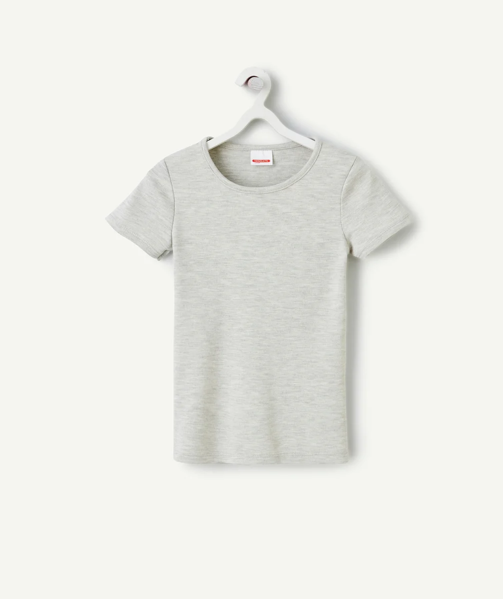 DAMARTT-SHIRT MANCHES COURTES MAILLE INTERLOCK THERMOLACTYL GRIS CHINÉ