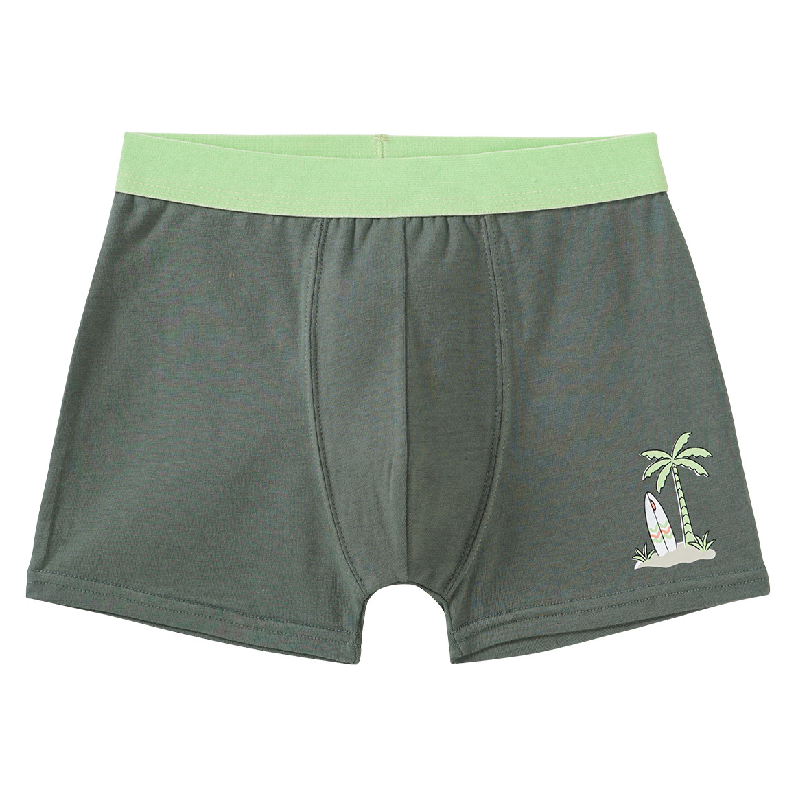 Famy 5 Jungen Boxer in verschiedenen Dessins dunkeloliv / grau / dunkelblau
