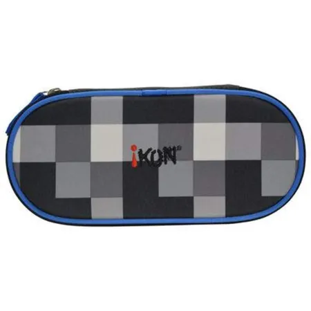 iKON pencil case black & white checks