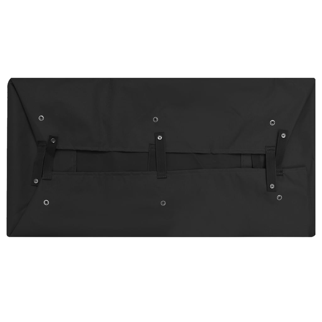 Bâche de chariot de jardin noir 81x41x21 cm tissu