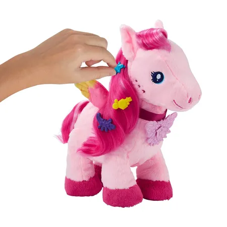 Barbie Laufender Pegasus mit Flatterflügeln Funktionsplüsch, 28 cm