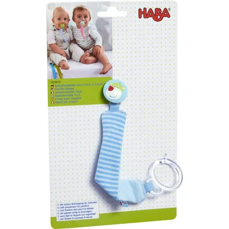 HABA 303819 Schnullerbänder Maus Merle & Drache Duri, sortiert 1 Stück