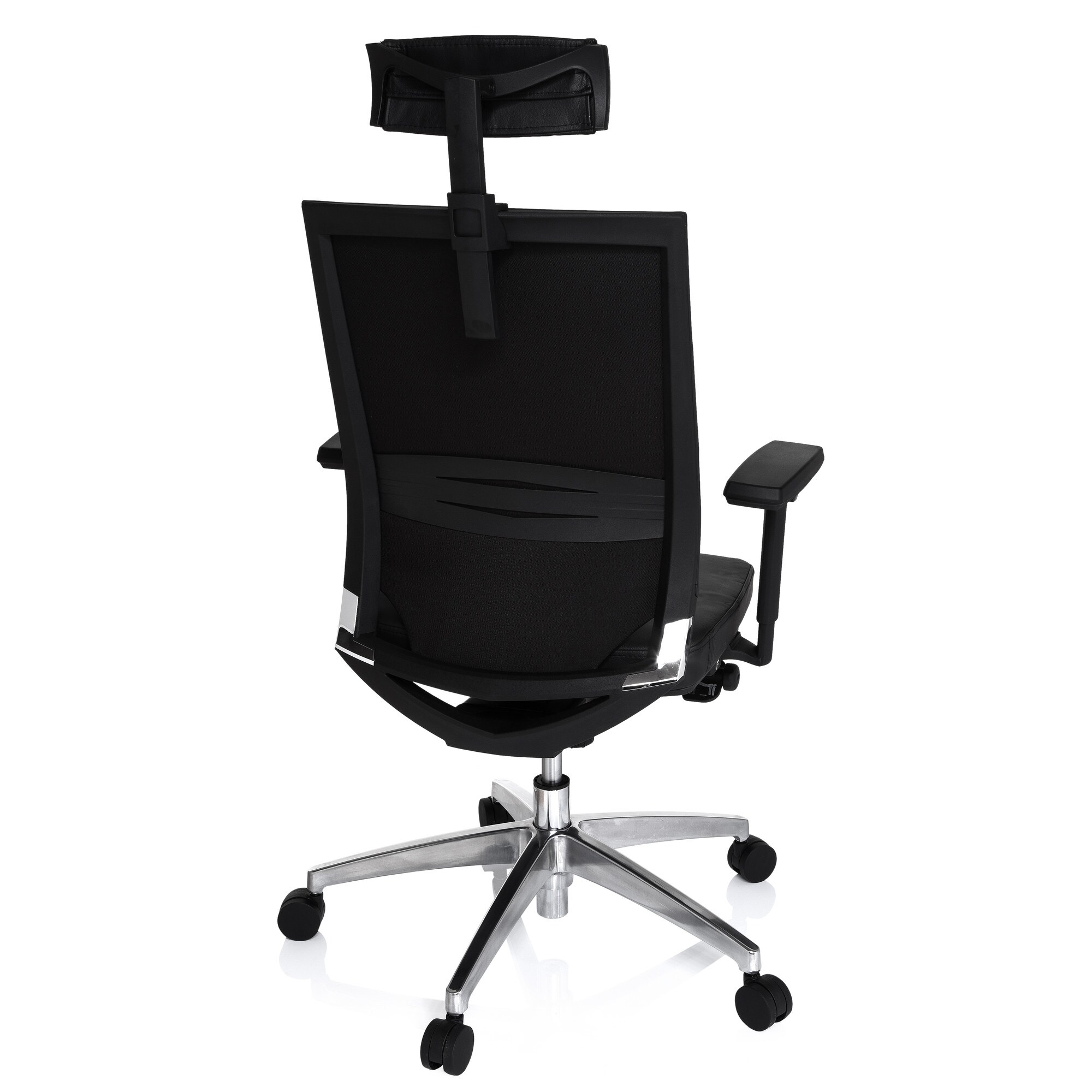 Profi Bürostuhl PORTO MAX HIGH Leder mit Armlehnen (höhenverstellbar) hjh OFFICE