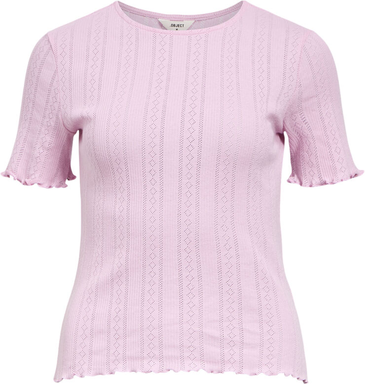Object OBJAMALIE S/S TOP E DIV Pink frosting