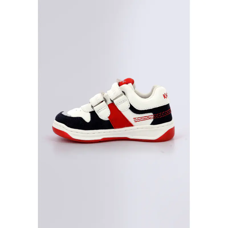 KALIDO BLANC MARINE ROUGE BASKETS BASSES Synthétique Mixte