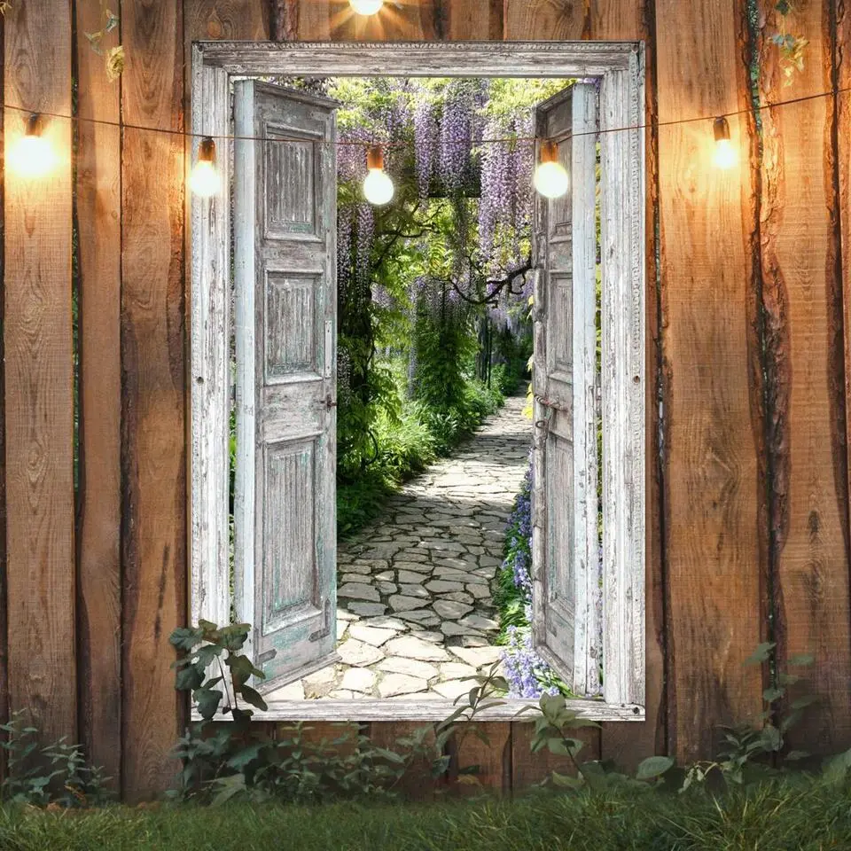 MuchoWow Tuinposter 120x180cm Doorkijk Bos Stenen Lente
