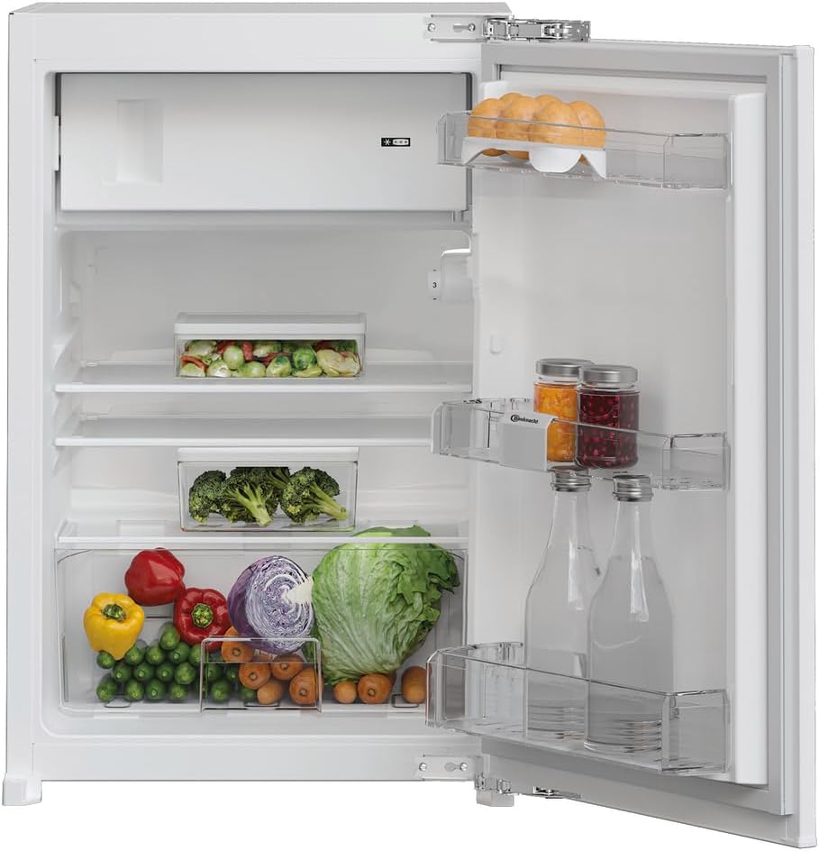 Bauknecht Einbau-Kühlschrank BKSI 9GF2 / mit Gefrierfach/Nische 88 / Nutzinhalt gesamt: 110 l / 97 l Kühlen / 13 l Gefrieren/EEK E/LED Licht