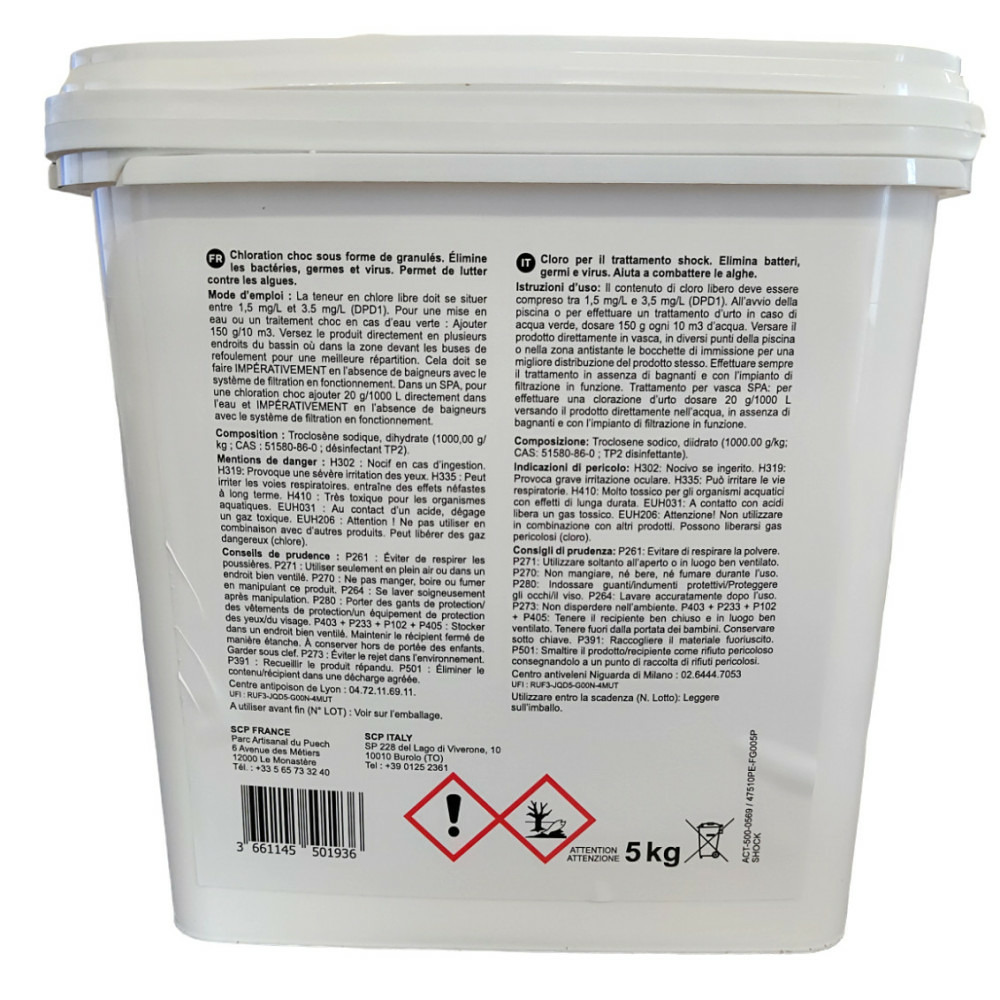 Acti shock ( chlore choc ) en granule 5kg