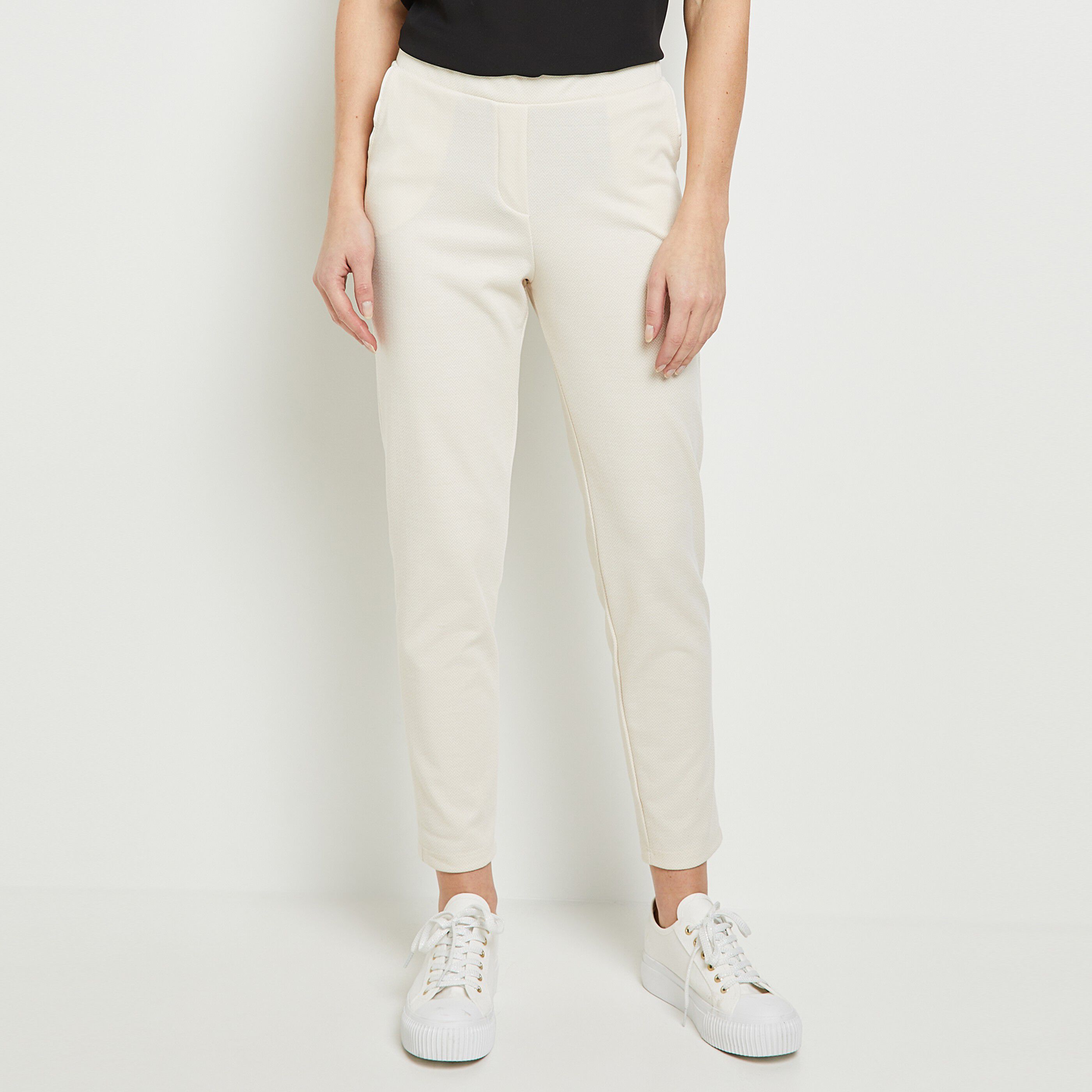 Pantalon maille femme - ECRU