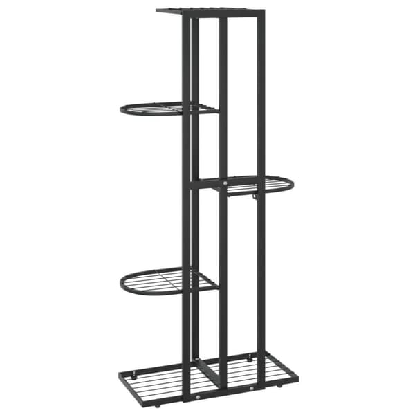 vidaXL Blomsterstativ med 5 etasjer 43x22x98 cm svart metall