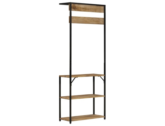 VIDAXL - Porte manteau Porte-manteau et rangement des chaussures bois de manguier f...