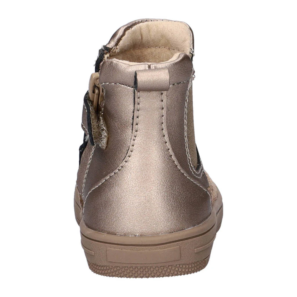 Nelson Kids leren enkelboots goud