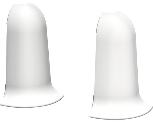 Buitenhoekstukken voor kabelgootplint, wit, 60 mm