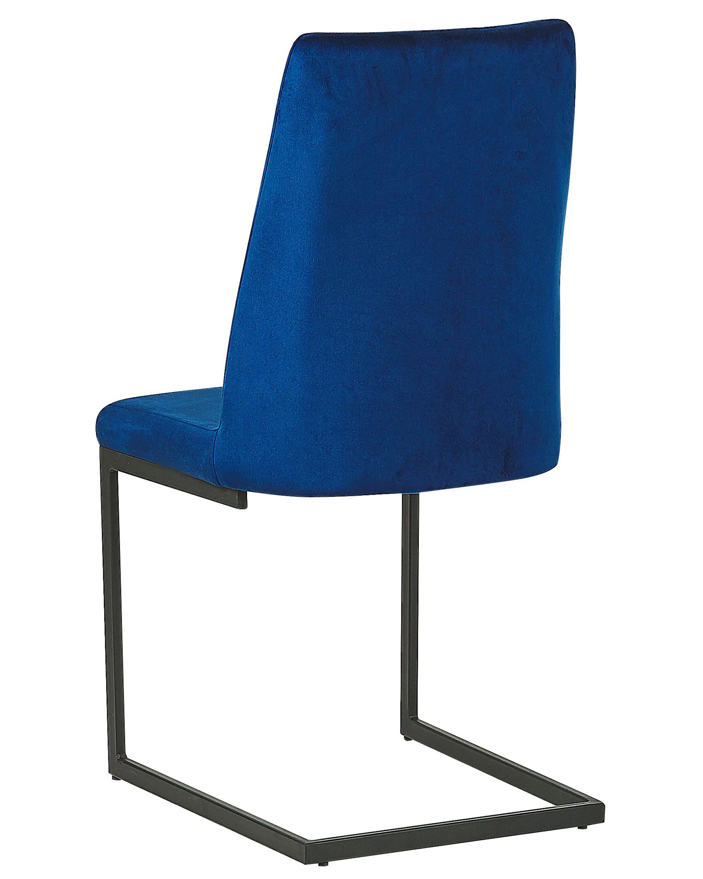 Set van 2 eetkamerstoelen LAVONIA Fluweel Marineblauw