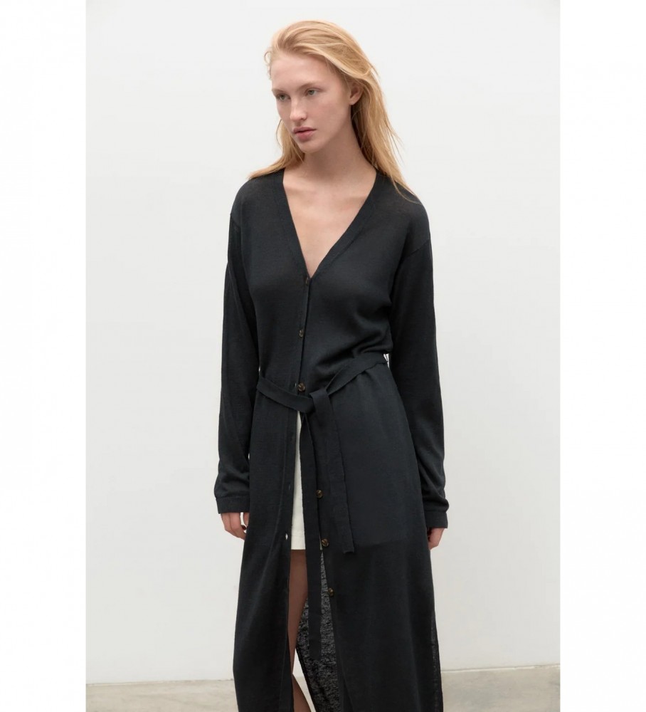 Vestido de malha ECOALF Plumalf para mulheres, preto