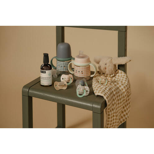 Biberon à anses 150mL Night&Day Rose poudré - SUAVINEX