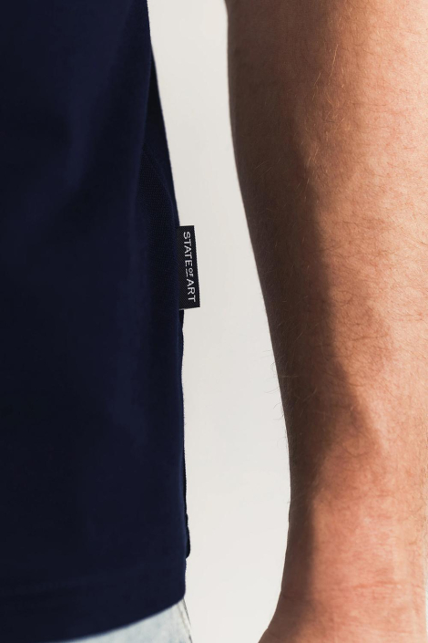 State of Art blauwe heren polo