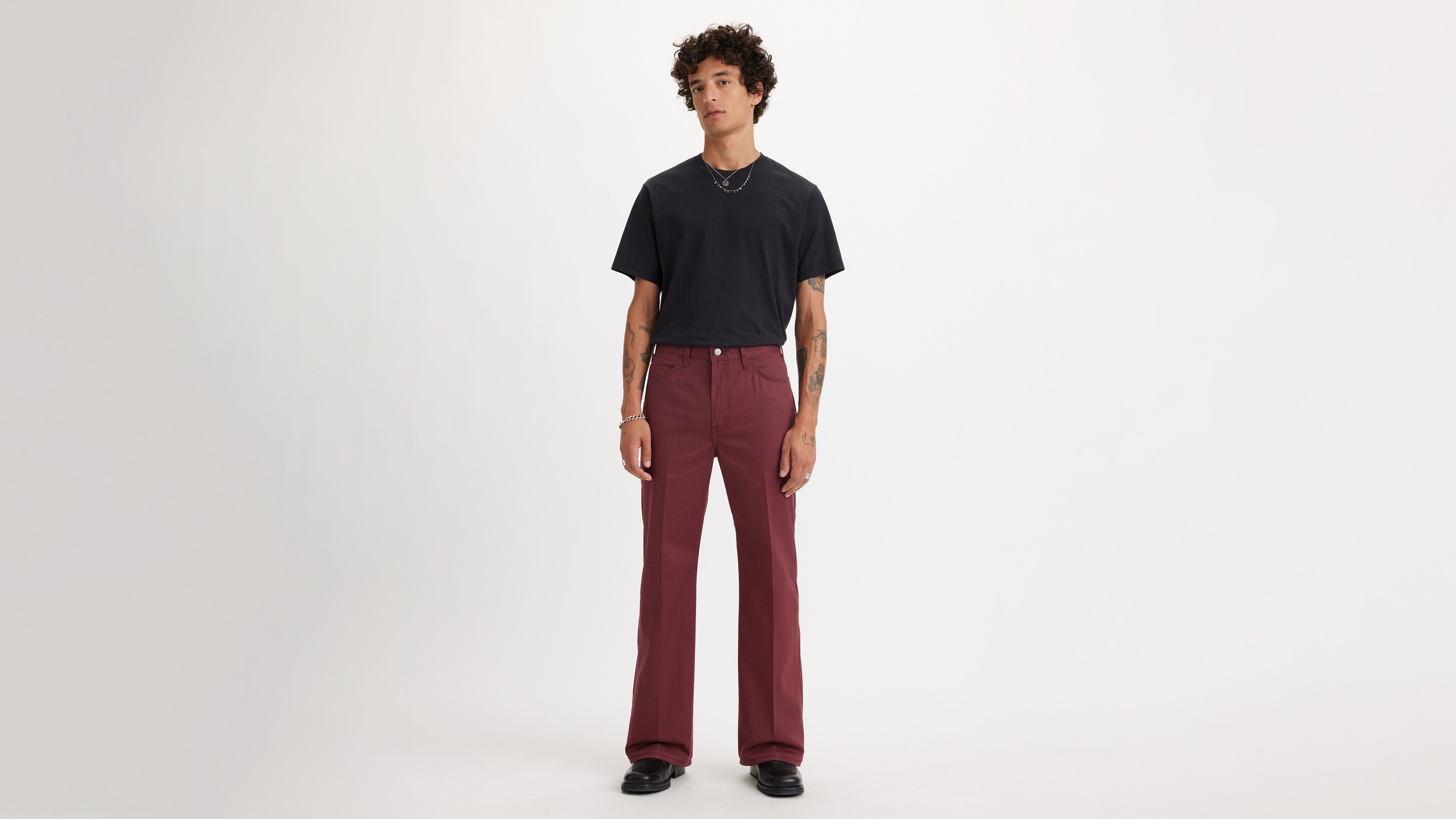 Levi's® pantalon Sta-Prest® Flare - Red Mahogany Sta-Prest Twill - Rouge