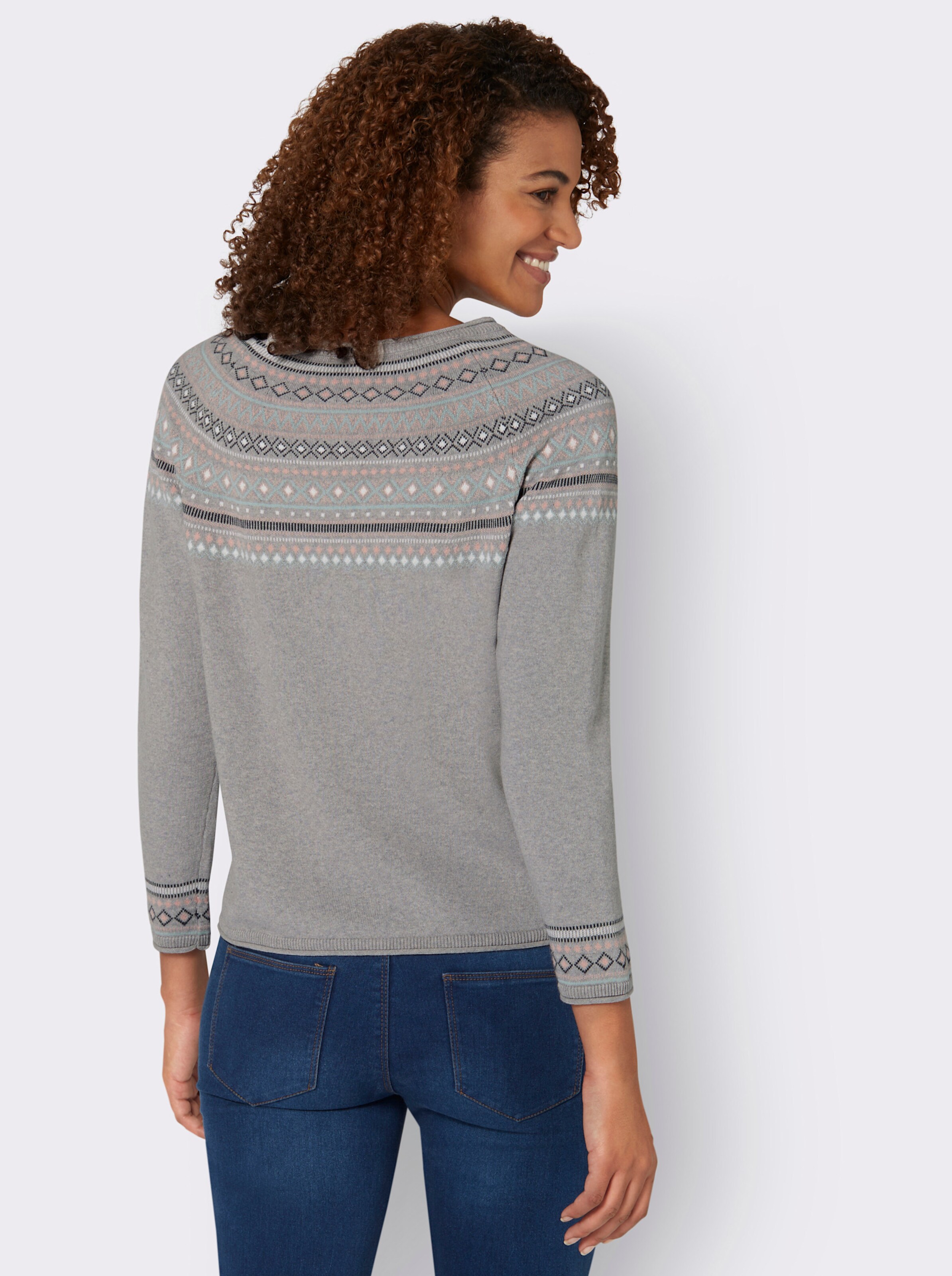 Norwegerpullover aus reiner Baumwolle