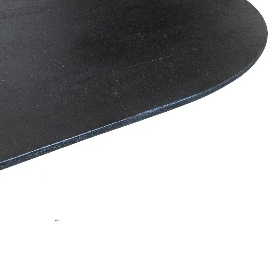 Eettafel Ovaal 200cm - Zwart - Hout - Eettafel Ava
