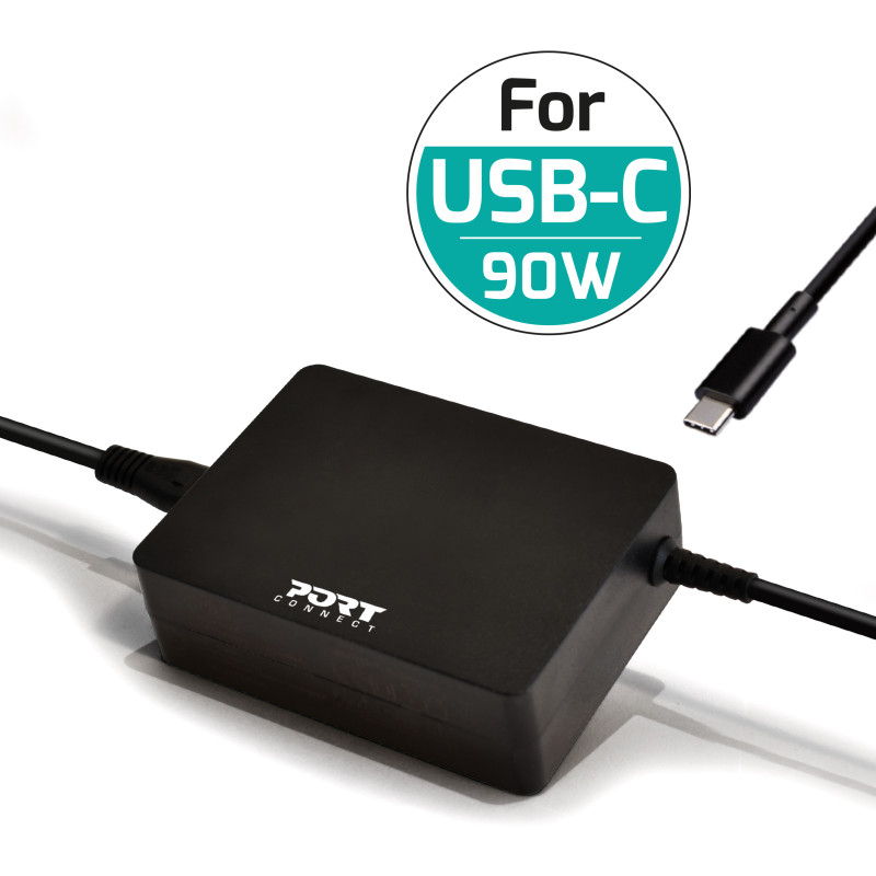 (90W) USB C Ladegerät Netzteil inkl. USB C Ladekabel (900098) - Schwarz