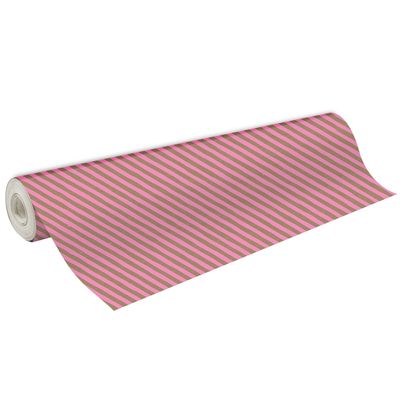 Clairefontaine - Papier cadeau kraft - 70 cm x 50 m - 70 g/m² - motif rayures roses
