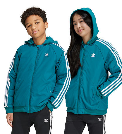 adidas Originals Steppjacke - Erdöl m. Weiß