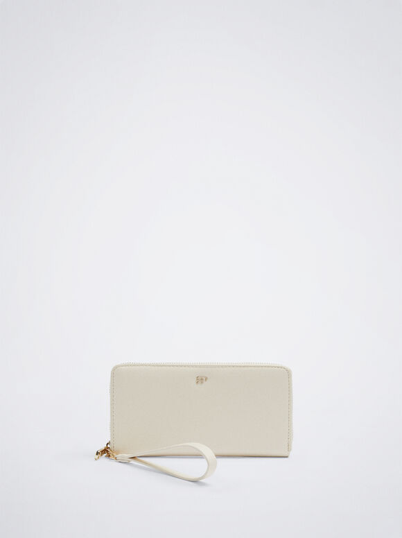 Bolsa de mão com alça - Branco-creme