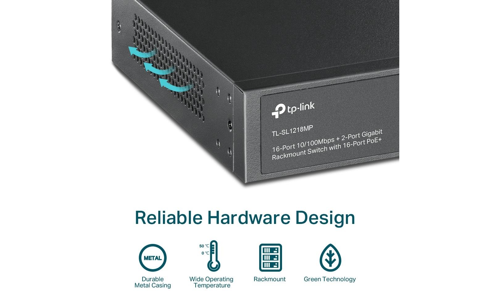 TP-Link Netzwerk-Switch »Switch TL-SL1218MP V2«