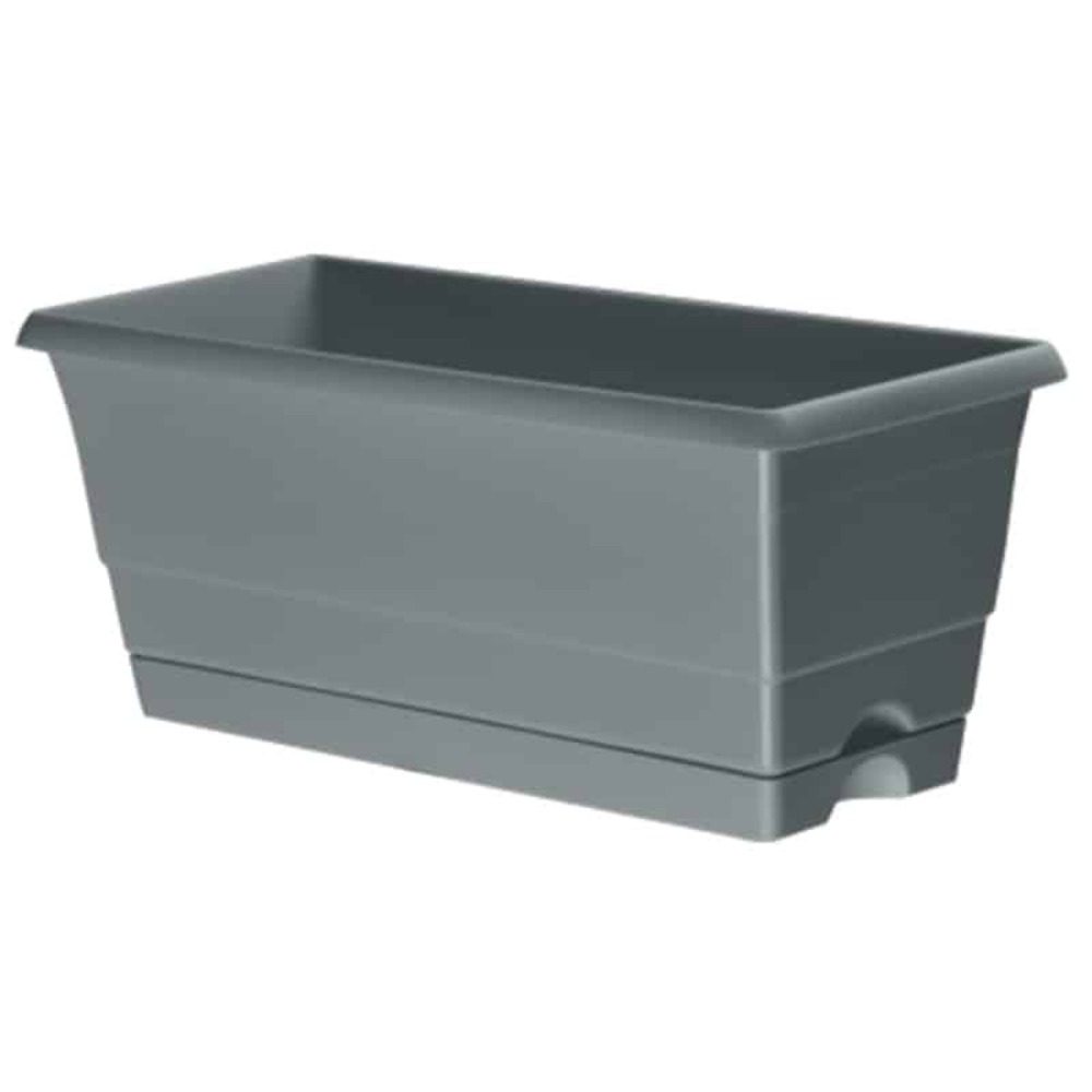 Mini jardinière grise 25 cm + réservoir