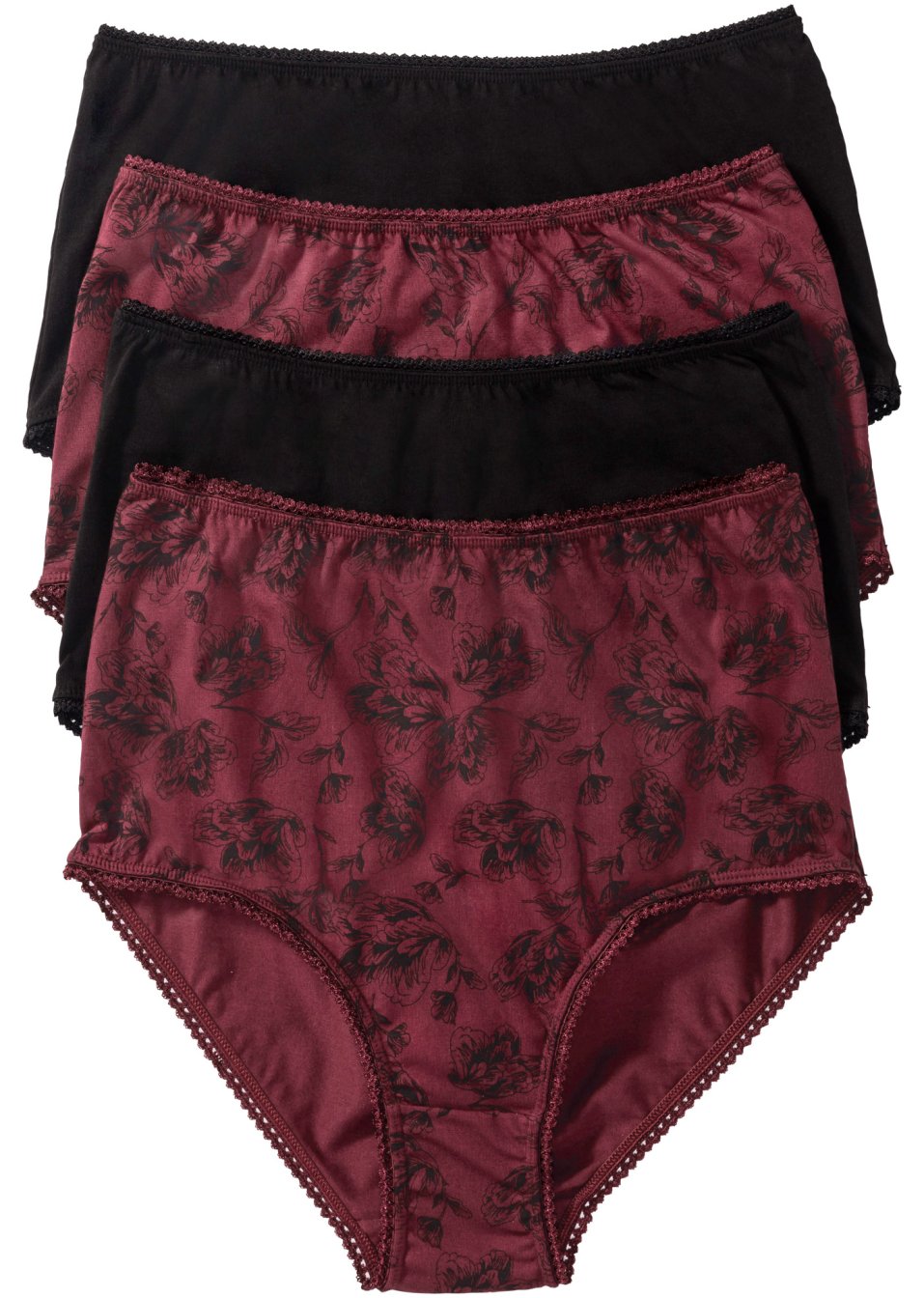 Lot de 4 slips taille haute